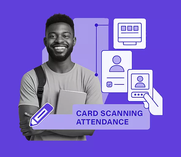 Card Scanning Attendance system interface