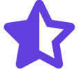 Half star rating icon